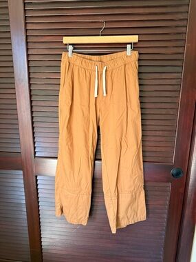 Casual Drawstring Womens Pants in Camel